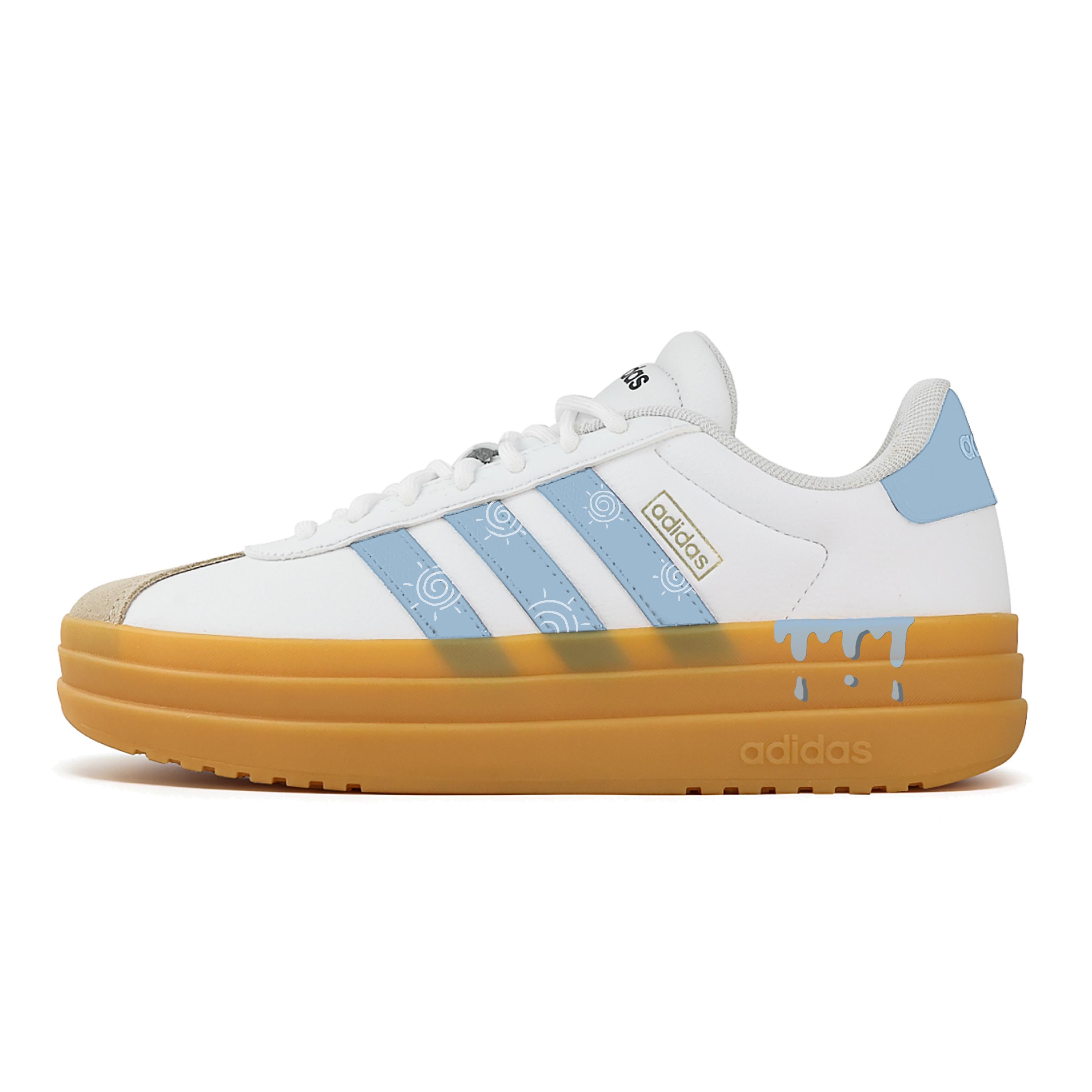 

Adidas VL Court Bold Sea Salt Cheese Abrasion Resistant Slip Resistant Low top Skateboard Shoes Women s White Blue IH3083(Team529-) 38