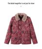 Mom's 2025 Stylish Autumn/Winter Velvet-Lined Floral Coat for Middle-Aged & Elderly Women