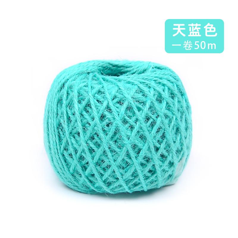Color Hemp Rope Diy Hand-Woven Decorative Retro Style Photo Clip Jute Rope 50 Meters
