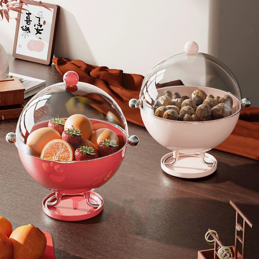 Transparent Sphere Fruit Snack Box High Footed Coffee Capsule Storage Rack  Countertop