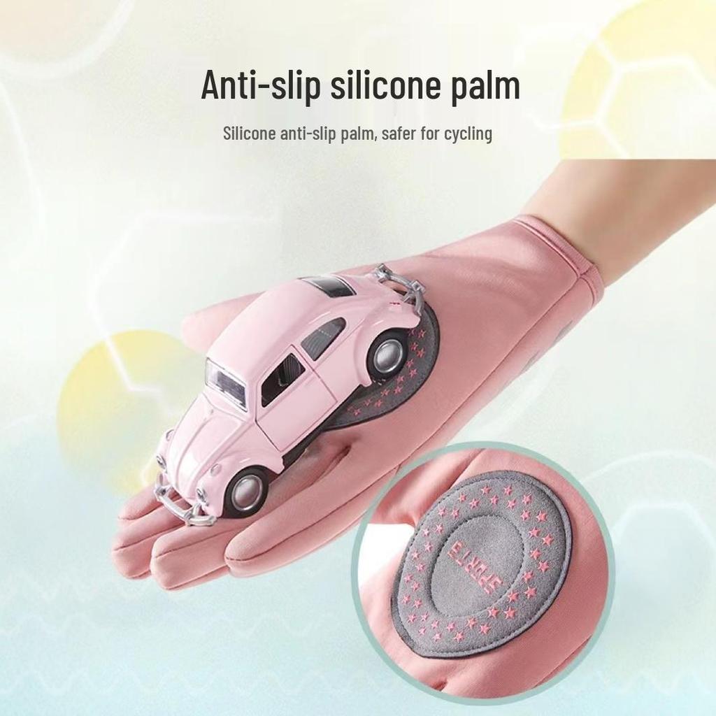 Children's Water-Repellent Winter Gloves: Warm & Thick for Outdoor Activities, Cartoon Design.