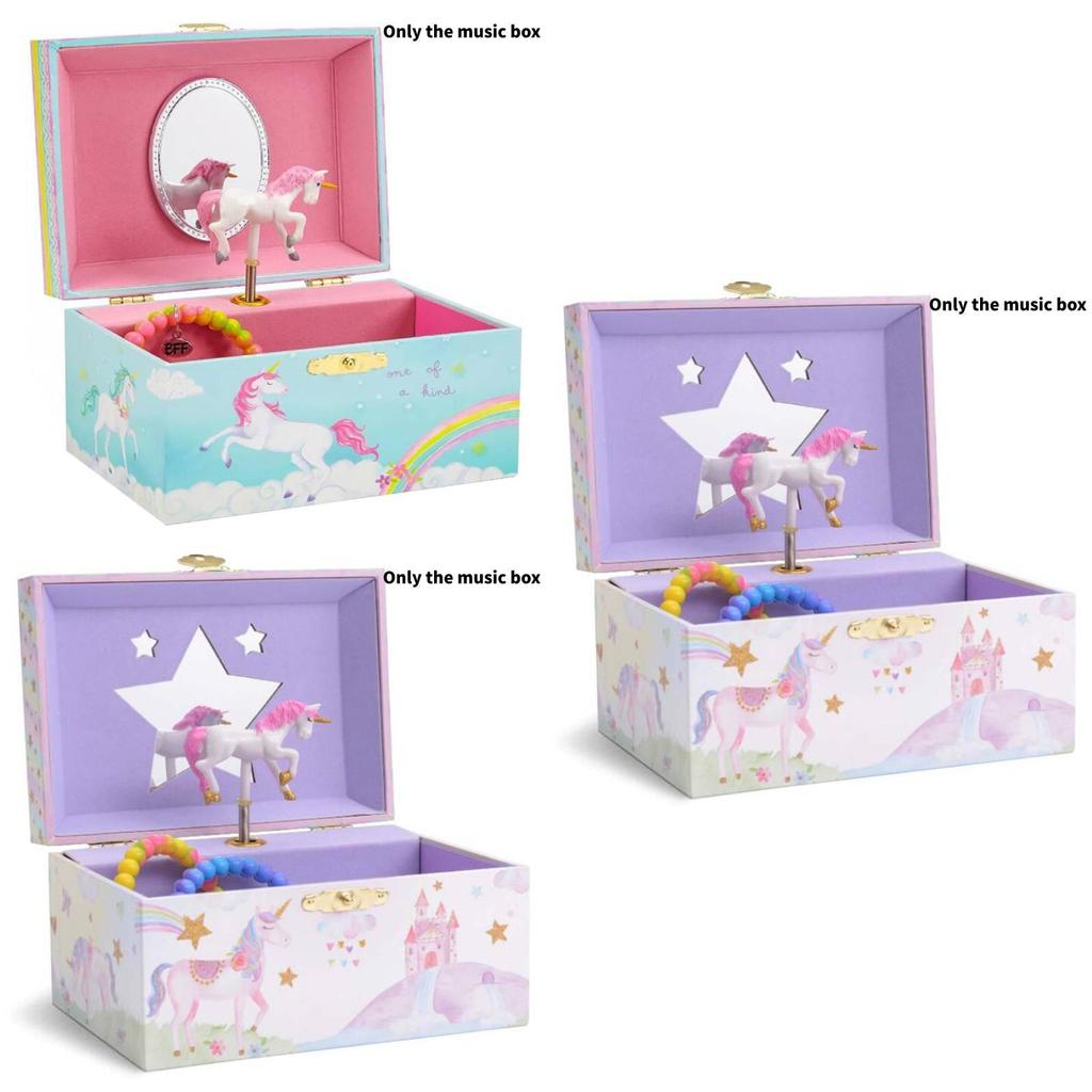 Unicorn Children's Music Box Jewelry Organizer New Year Birthday Gift Multifunctional Ce Certified