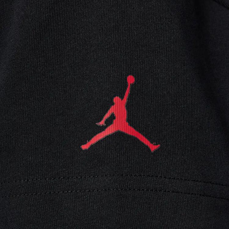 Jordan T-Shirt Round Neck Fashion Versatile Short Sleeve Kids tops Black HF2078-011