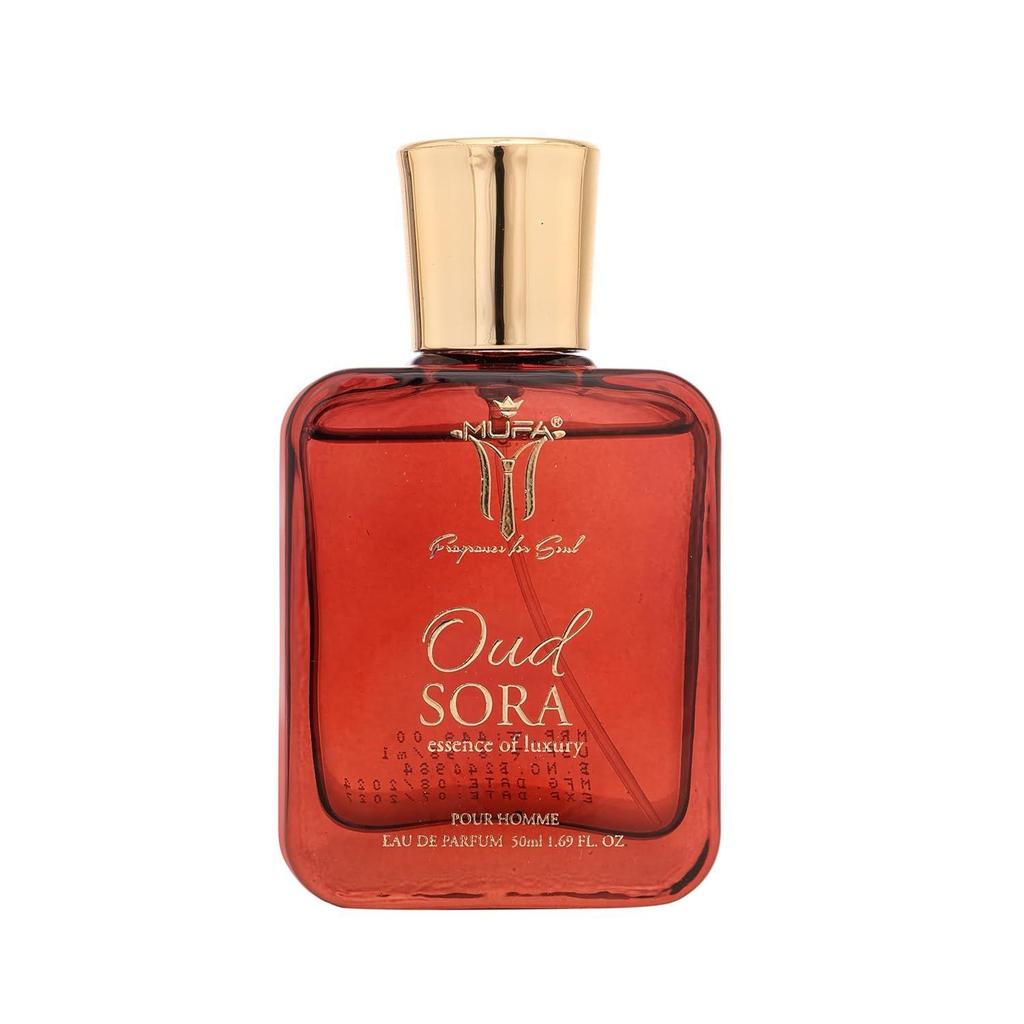 MUFA OUD SORA, Intensives Parfüm für Männer mit Nelke, Schokolade, Zedernholz. Holzig, Orientalisch Langanhaltender Duft 50 ml