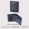 High-end woven wallet generation RFID medium and long loose-leaf wallet leather black hand bag