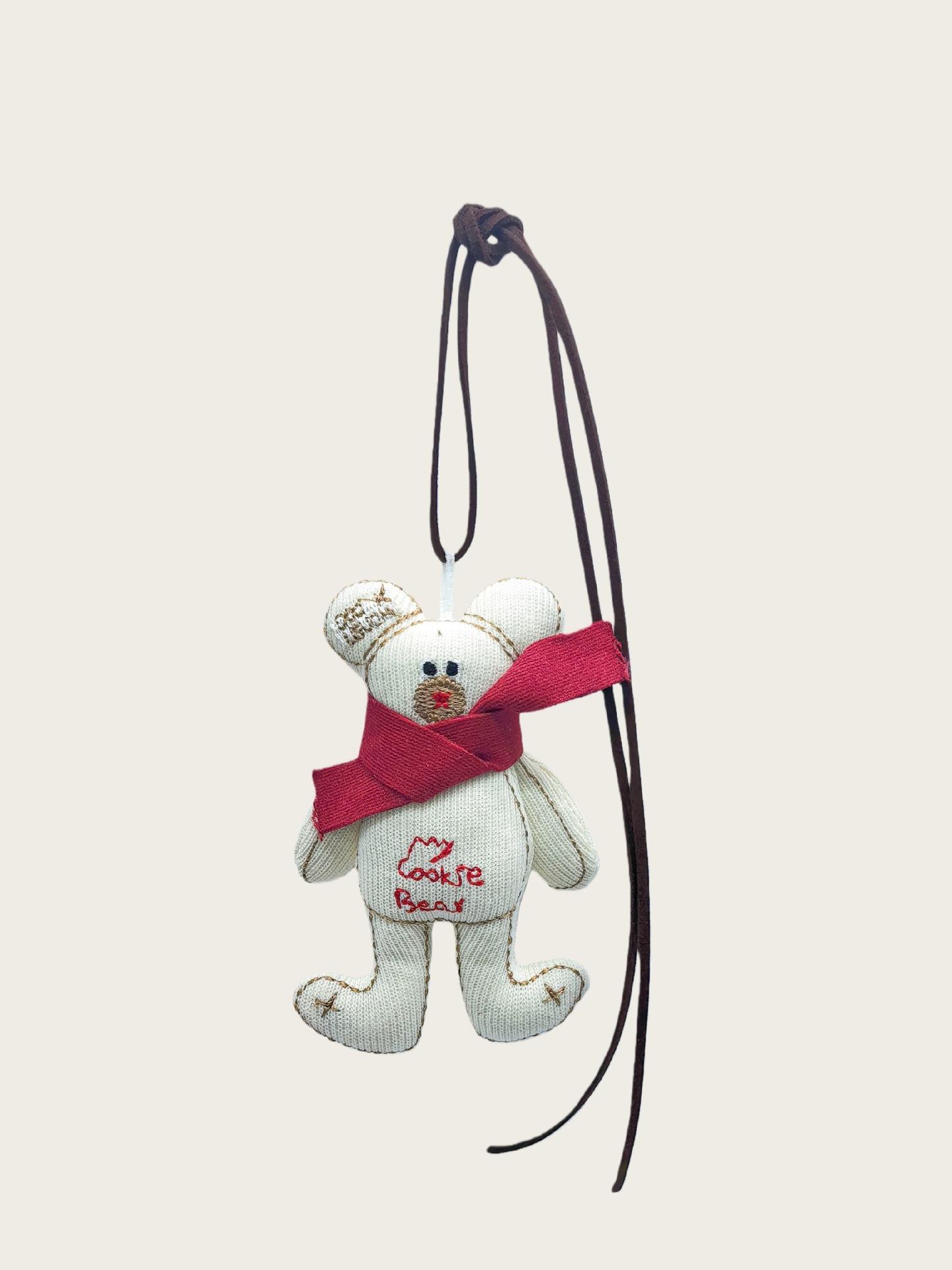 Fabric Filled Cotton Cartoon Bear Keychain Versatile Girls Trend Scarf Little Bear Bear Pendant Bag Pendant