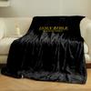 Bible Verse Print Dark Style Throw Blanket  Printed Blanket for Living Room Bed Couch lunch break Soft Cozy Blanket for Friend's festival Gift