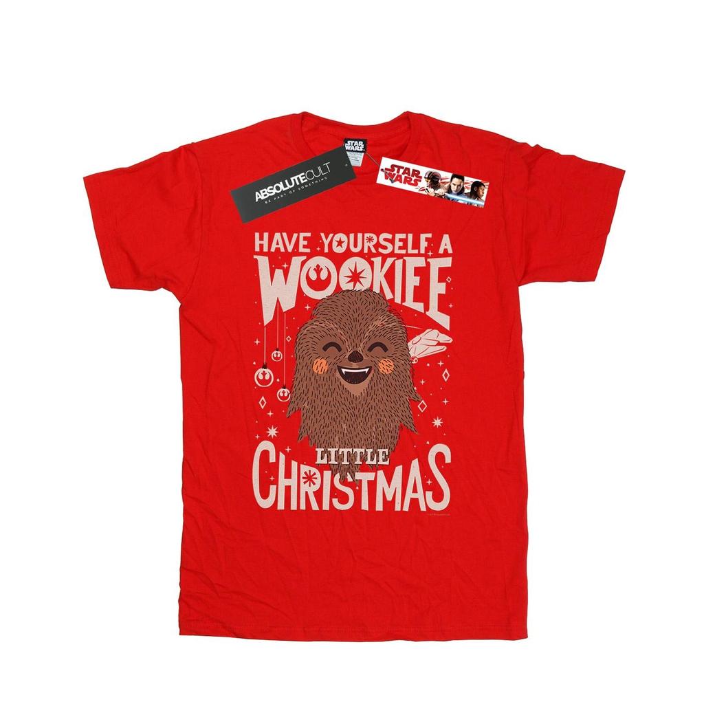 STAR WARS Mens Wookiee Little Christmas T-Shirt