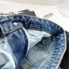 Calças Harem de Jeans de Cintura Alta e Corte Solto para Mulheres - Slim Reto, Nove Pontos, Edição Outono 2020