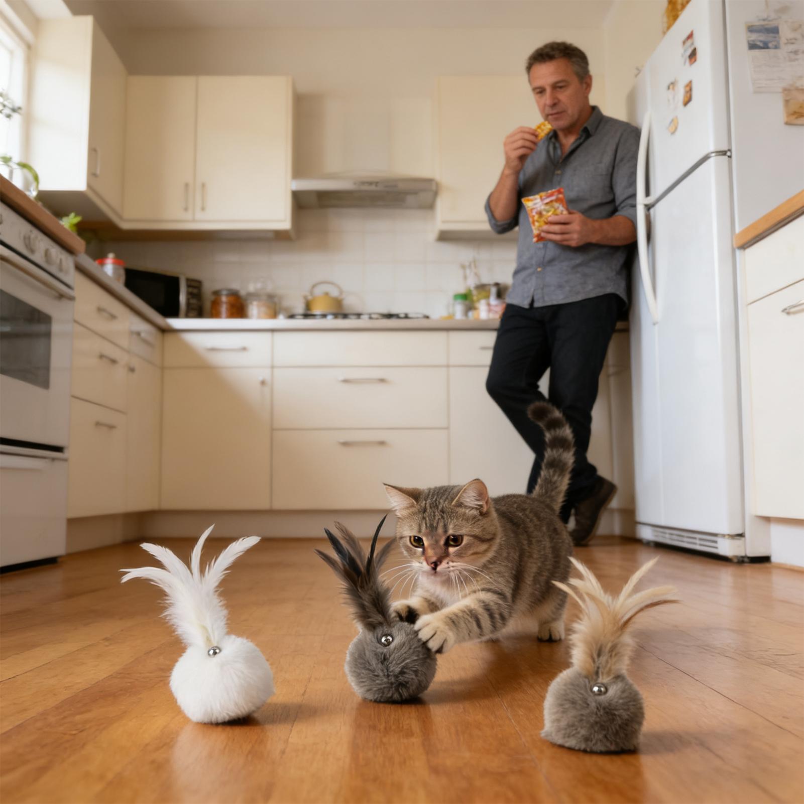 

Interactive Cat Ball 3 Pieces Rolling Teether Ball With Bell Realistic Rabbit Hair Interactive Cat Toy For Teeth Grinding China Mainland