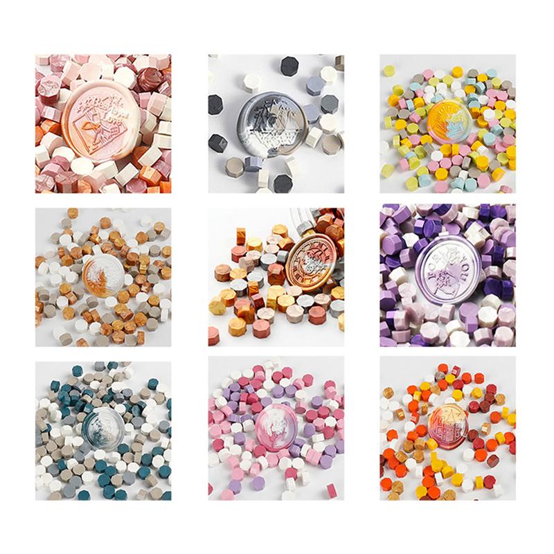 100pcs Per Bag Wax Beads for Sealing Wax stamp Wedding invitation envelop craft decoration gold stamp colorful wholesale DIY