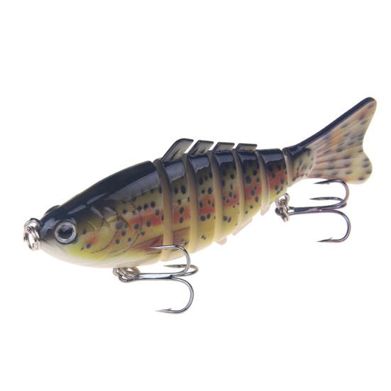 3/4/5Pcs Fishing Lures 3D Swimming Baits with Treble Hooks Realistic Looking Bright Color Freshwater Saltwater Artificial Baits Hard Lures