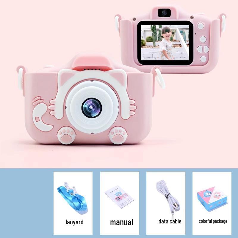 

Kids HD Dual Lens Camera: Educational Photo & Video Toy with Cute Cartoon Design