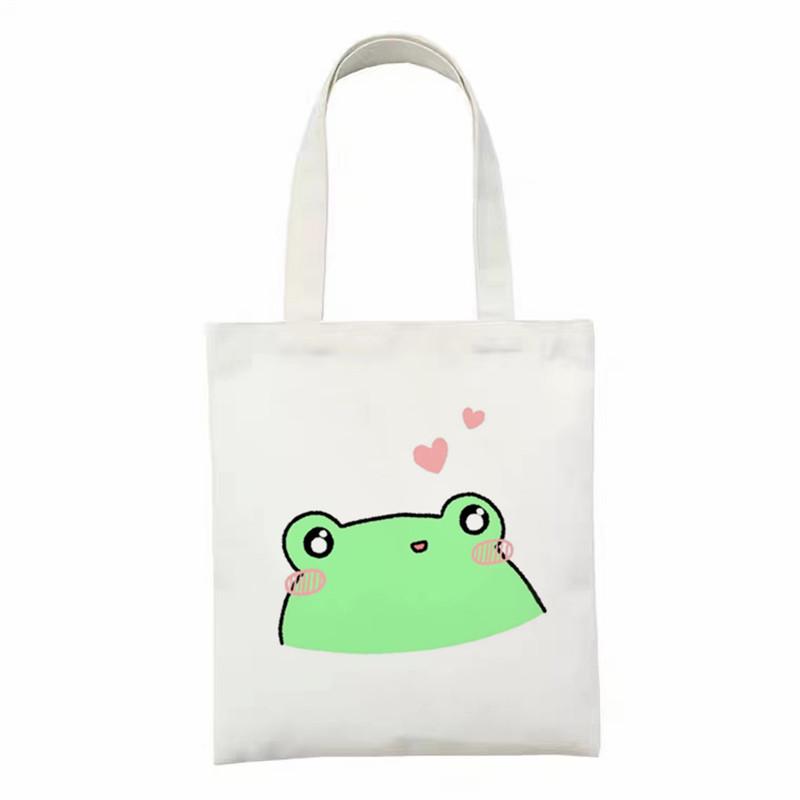 Cartoon Frauen Leinwand Einkaufstasche große Kapazität Reise Umhängetasche Eco Shopper Tasche weibliche Sack Einkaufstaschen für Damen