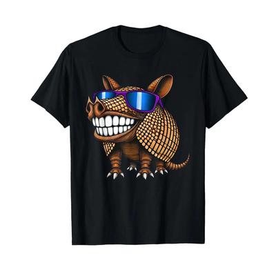 Cool Armadillo With Sunglasses Summer T Shirt Black Vintage Fashion Streetwear Unisex Casual Breathable Graphic