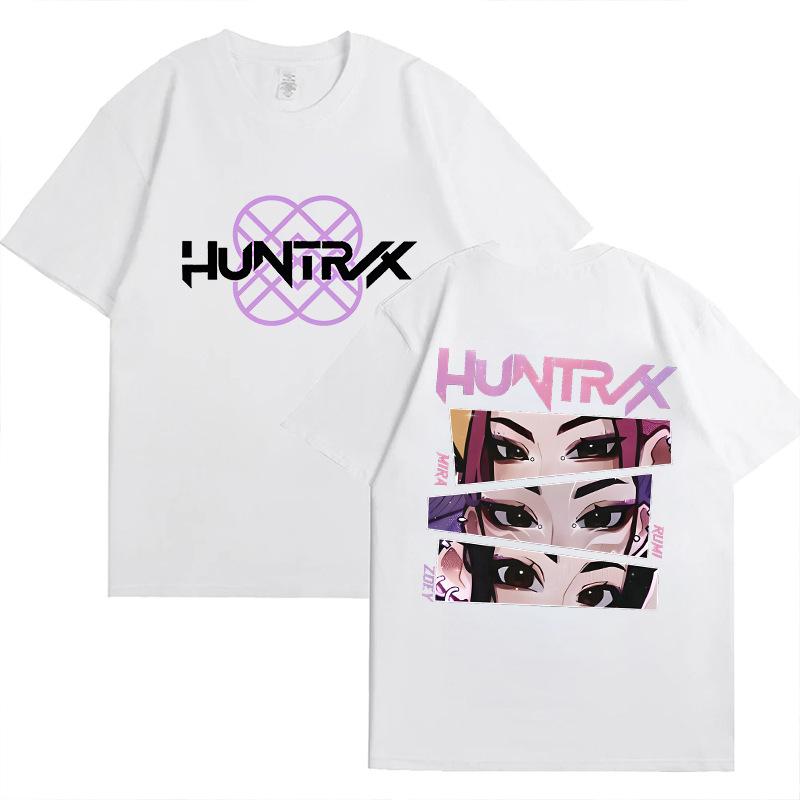 Kpop Korean Wave Witch Hunt Trendy Double Sided Printed T-shirt Round Neck Short Sleeve 5984