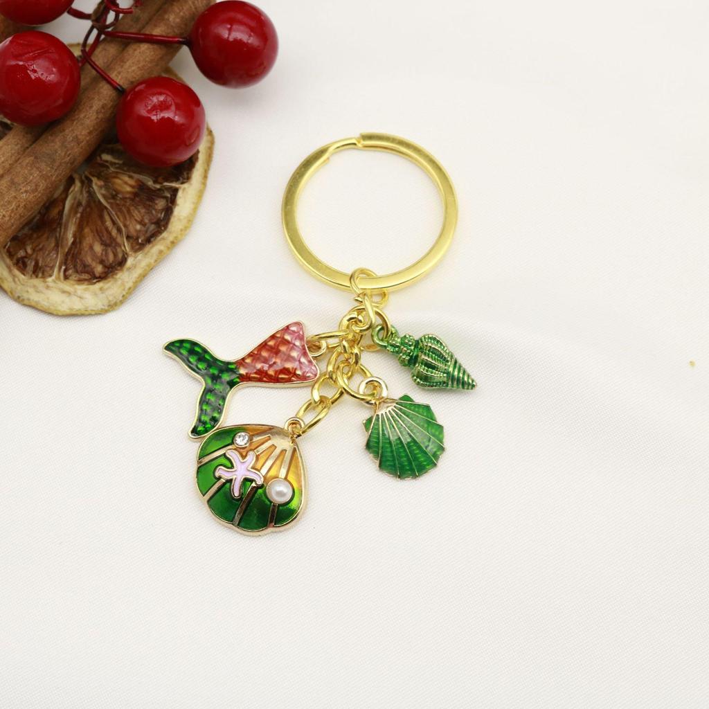 Creative Ocean Starfish Shell Keychain Pendant Ornament Accessories