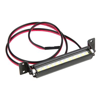 Akcesorium do samochodu RC Mini 12 LED Listwa świetlna Lampa dachowa Pasuje do TRX4 Scx10 110 4WD CrawlerCzarny
