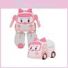 Complete Set Of 4pcs Robocar Poli Ambe Roy Helly Transformer Toys For Kids Easter Decoration