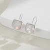 Simple Square Hanging Earrings For Women Silver Color  Women Jewelry Girl's Gift