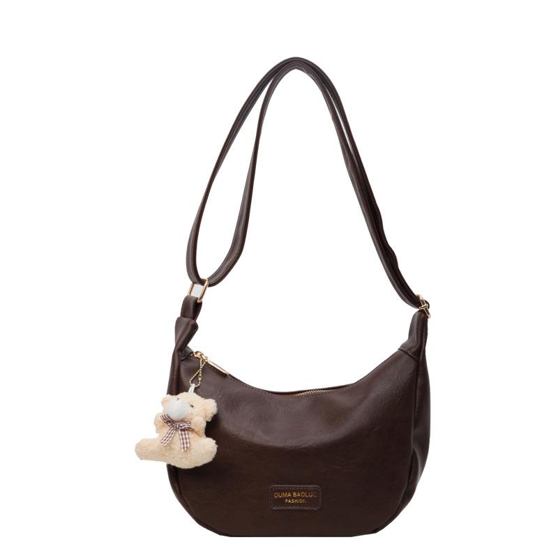 This year's popular fashionSoft leather shoulder bag women's 2025 spring new versatile messenger dumpling bag