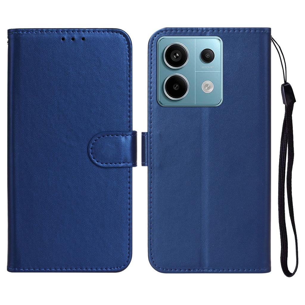 For Xiaomi Redmi Note 13 5G Case PU Leather Wallet Flip Phone Cover Solid Color