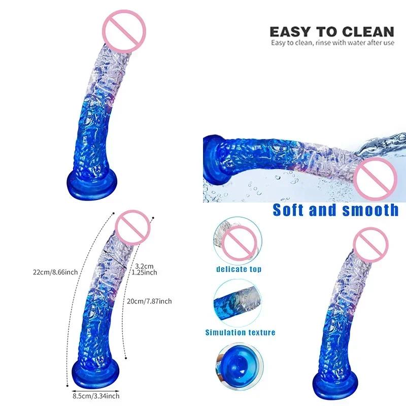 Sex Chop Black Dildo Artificial Penis Male Masturbator Rubber Anus Womens Sex Toy Rubber Asses Strap On Dilldo ?Vibrator Toys