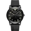 Luigi Slim Black Silicone/Rubber Gents Quartz Watch with Date AR11071