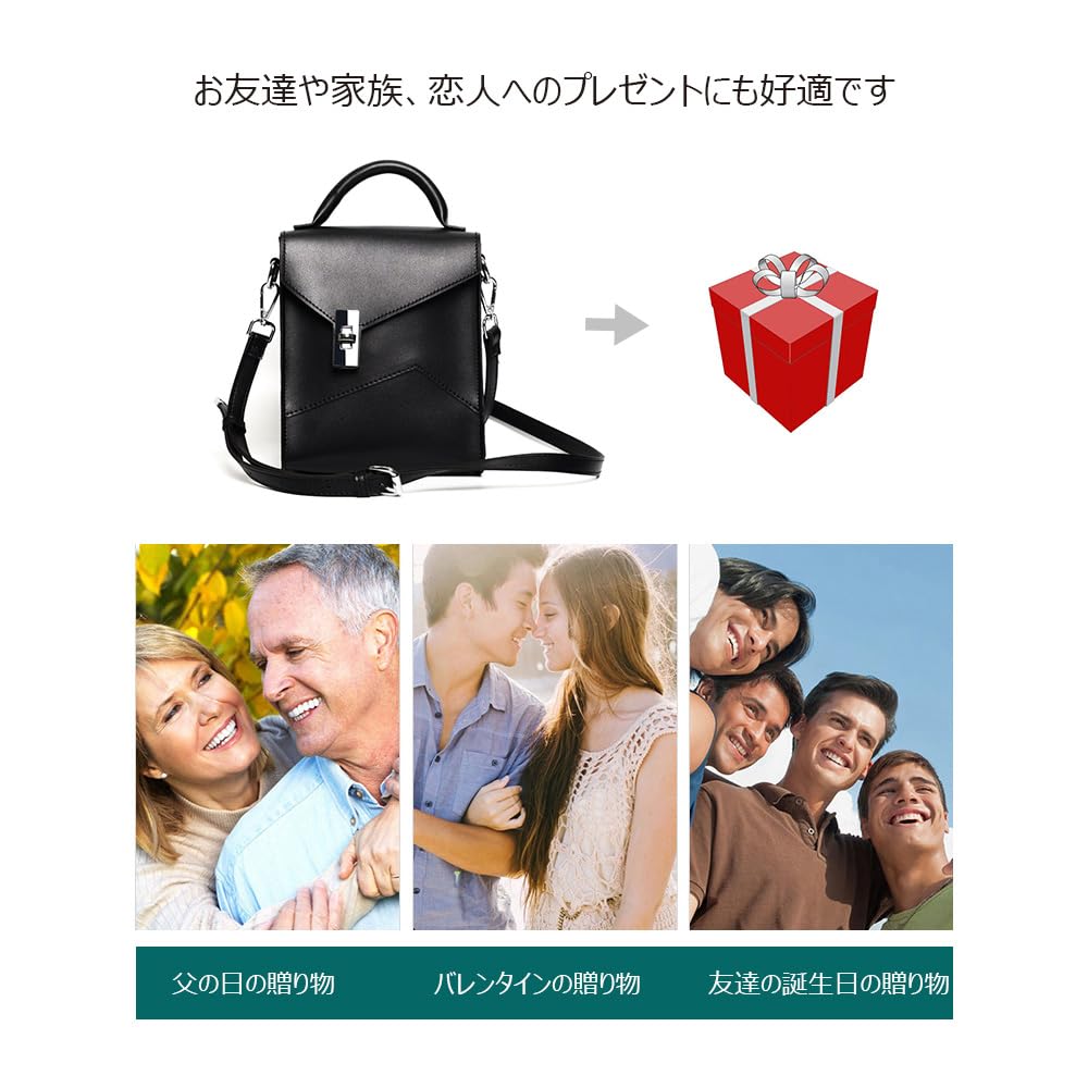 Leather Mini Shoulder Bag 3way Mini Crossbody Chest Bag Handbag Bag Mini Second Bag Casual Formal Business School Commuting Shoulder Bag Bicycle Bag