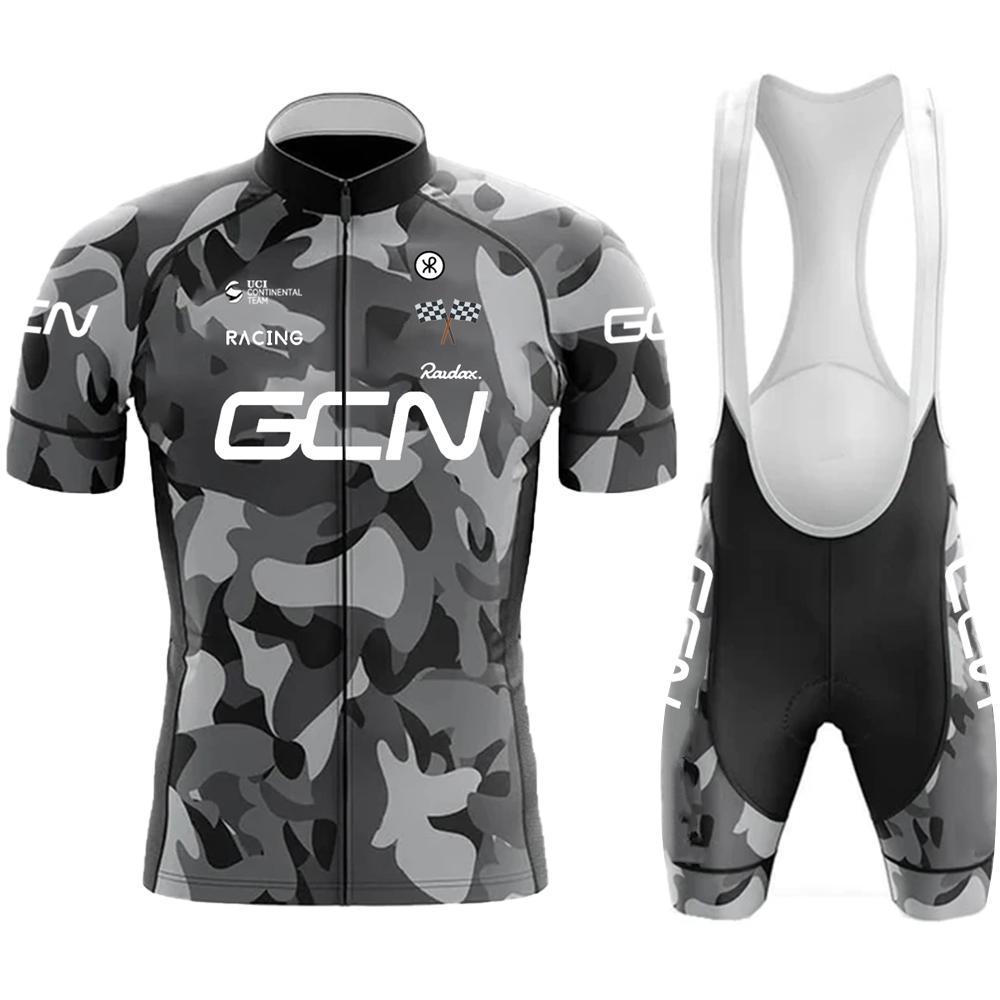 New Bicycle Set for Men's Summer Road Cycling Short Sleeve Team Cycling Suit for Men's Bib Shorts MTB Sweatwicking Set