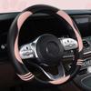 Carbon Fiber Punched Leather Steering Wheel Cover Anti-slip Wear Resistant  Four Seasons Universal
