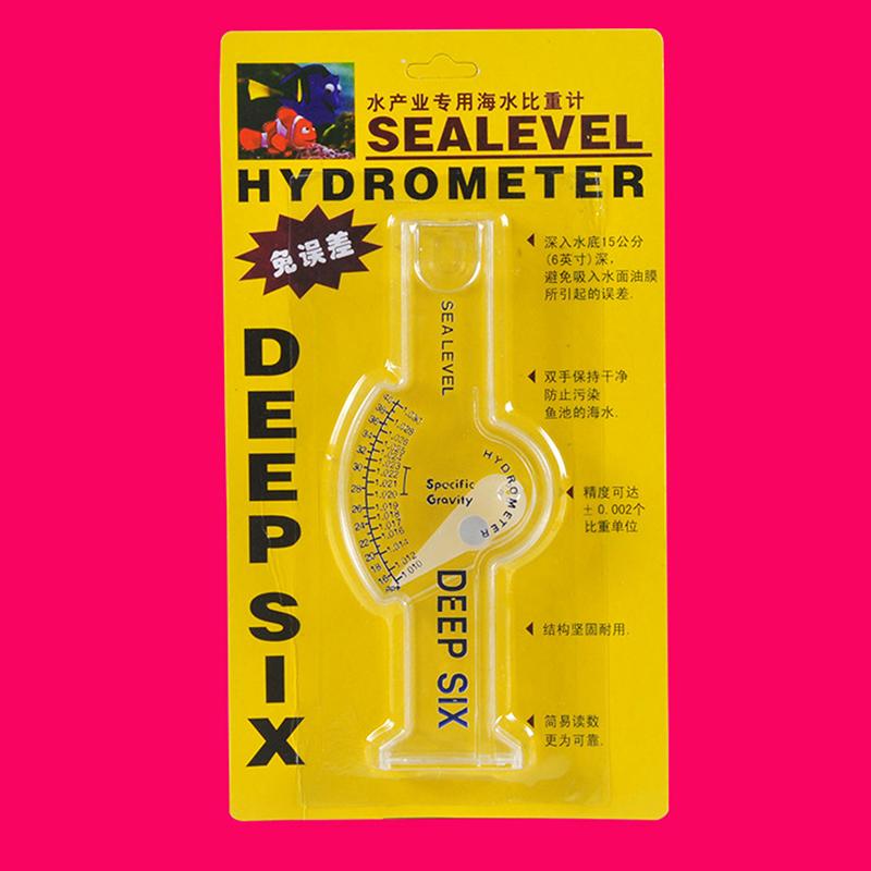 High Precision Seawater Hydrometer Automatic Fish Tank Hydrometer Transparent Salinity Meter