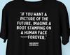 T-shirt Citation Futur Brutal George Orwell, T-shirt Citation Écrivain Protestataire Britannique George Orwell 1984 La Ferme des Animaux