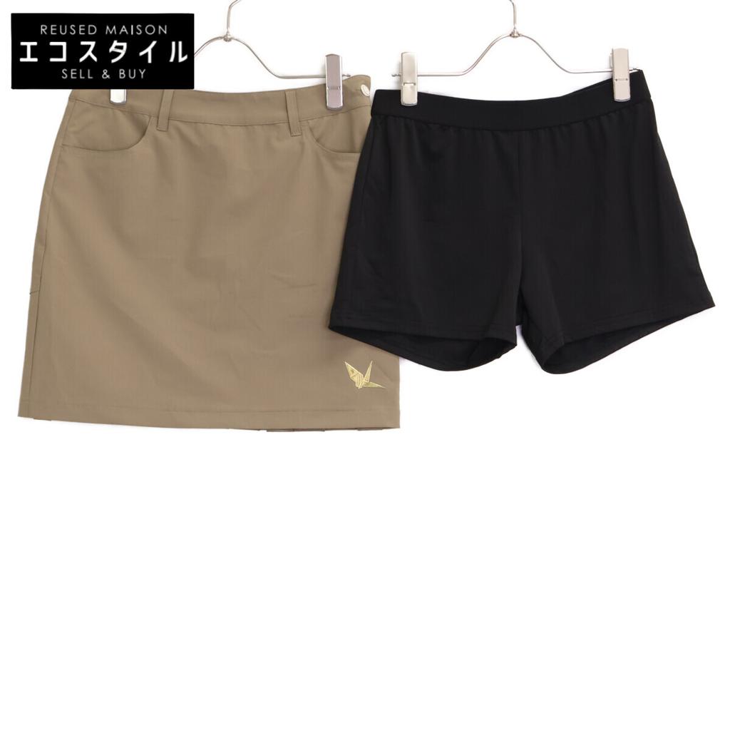 1piu1uguale3 [GOLF] GSP046 Brown Pleated Mini Skirt skirt 2 BrownUsed