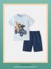 Children's Cartoon Animal Short Sleeve Suit, Spring/Summer Collection - 2-Piece Set for Ages 2-6