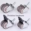4Pcs/Set 2” Heavy Duty Swivel Stem Rubber Caster Wheels M12 X 25mm Locking Casters Replacement Casters for Furniture