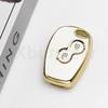 Gold Edge Tpu Auto Keyless Shell Car Key Case Cover For Renault Duster Logan Dacia Sandero Trafic Clio For Nissan Terrano Almera