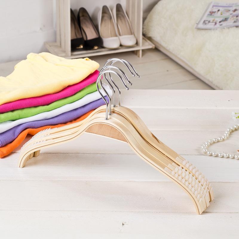 42 Cm Non-Slip Wood Clothes Hanger Coat Hanger for Clothing Store Home Suit Plywood Wooden Hangers Smooth Finish 5 Pcs / Lot
