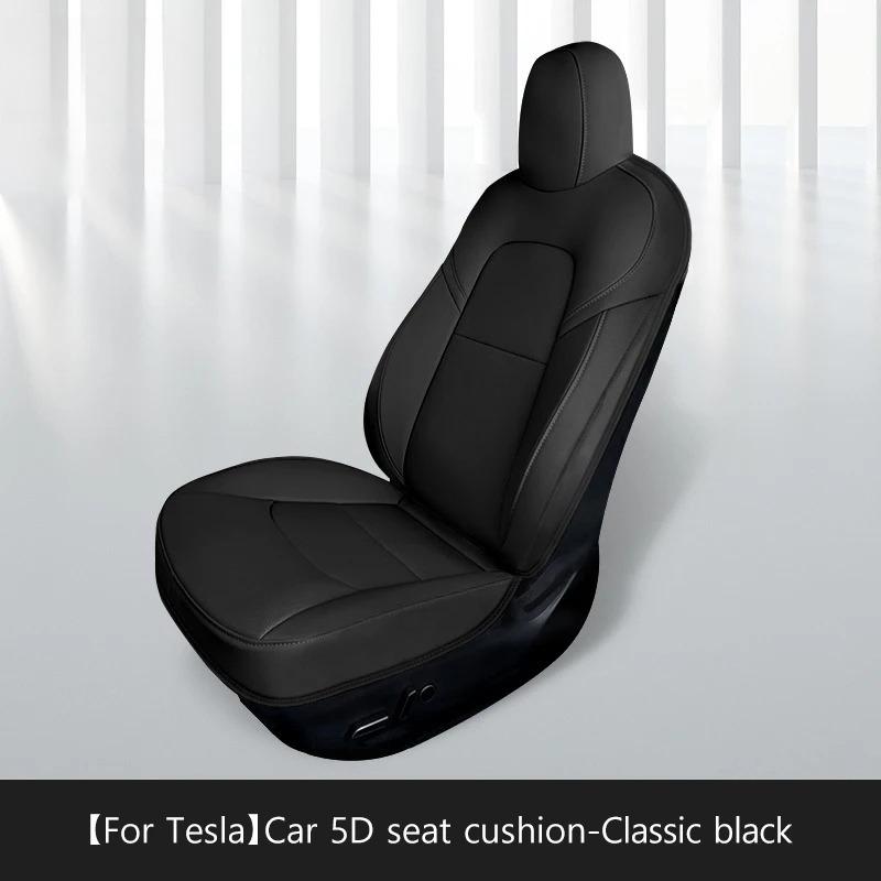 

Полный комплект чехлов на сиденья из искусственной кожи наппа для Tesla Model Y Juniper Model 3 Highland 2025 Защитный чехол для любой погоды Автозапчасть чёрный