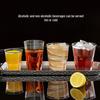 OLOEY Disposable 150ml Octagonal Thickened Plastic Aviation Cups - 50 Pack