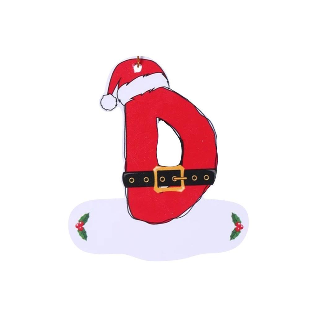 26 Letters Christmas Tree Ornament Christmas Pendant DIY Alphabet Pendant Atmosphere Decoration Christmas Tree Letters 1PC
