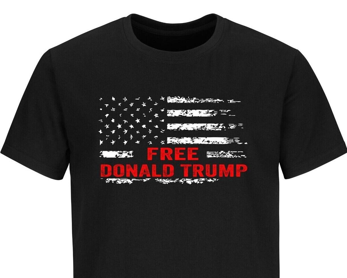 Free Trump 2024 Trump Supporter T-Shirt Mens Womens Tees Top Trump Arrest Political T-Shirt Mens Womens Tees Top M