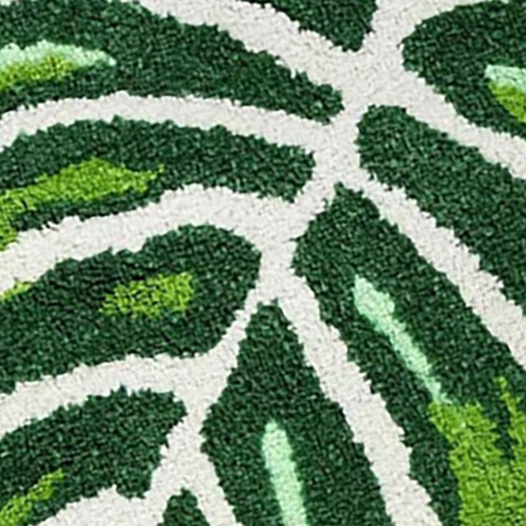 Floor Mat Bathmat Leaf Pattern New Year Christmas Rug for Living Room and Bedroom Polyester Fiber Carpet