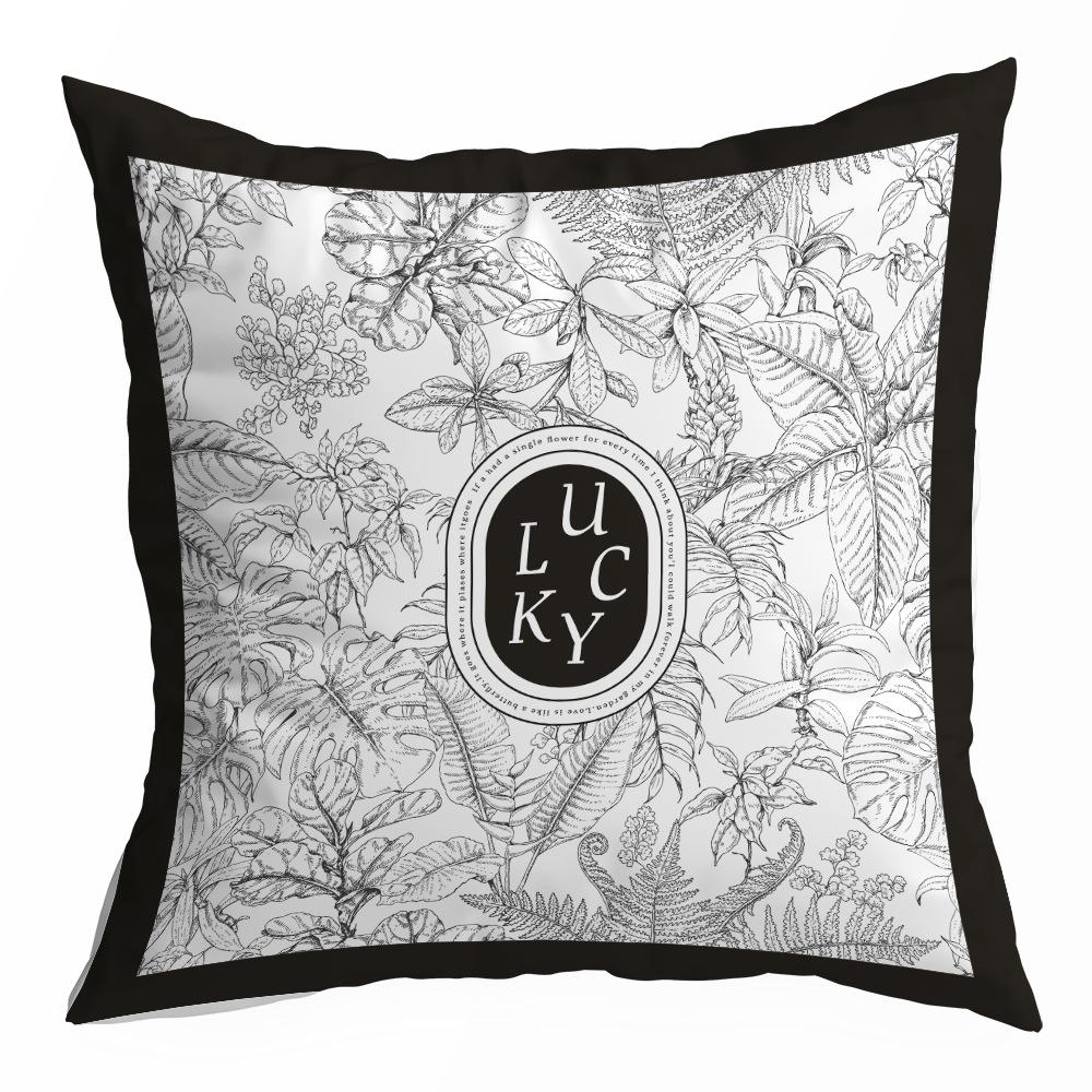 European Style Retro Lamp Luxury Pillow Case Living Room Sofa Bedroom Backrest Cushion Geometric Plaid Home Ornament Pillow