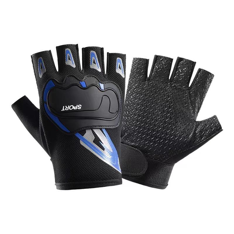 Half-finger Riding Gloves Men's Spring and Summer Thin Breathable Non-slip and Anti-drop Motorcycle Driving Open-finger Full-finger Gloves