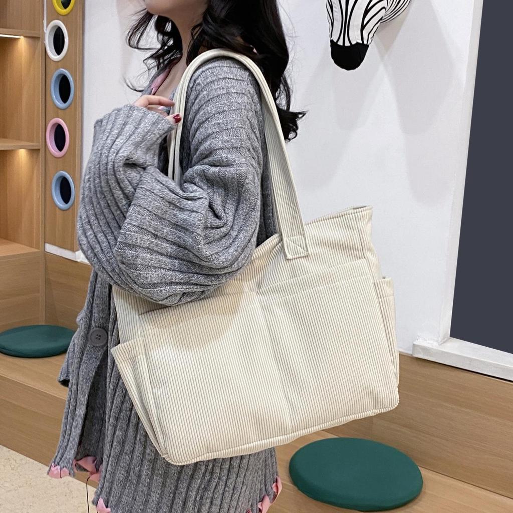 2025 Women's Corduroy Tote: Lightweight, Large-Capacity Fashion Shoulder Bag