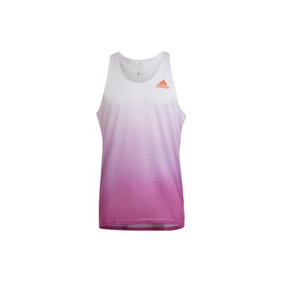 Regata de corrida com gola redonda e logotipo refletivo masculina, roxa, HK9512