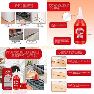 Professional Mold Remover Efficient Mold Cleaner Gel for Long Lasting Cleaning Bathroom Kitchens Home 100ml Sale