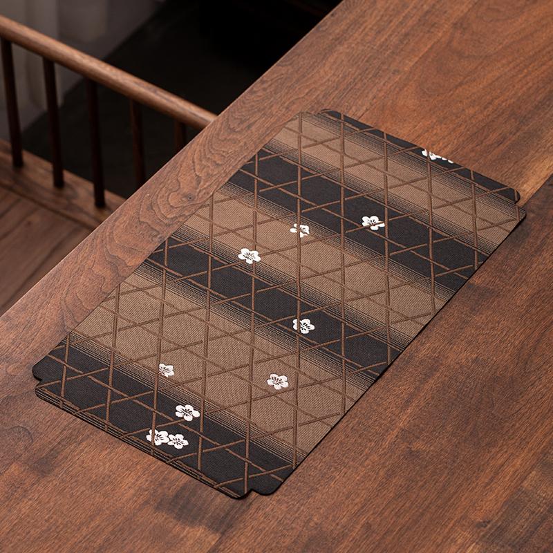 

Cotton and Linen Tea Mat New Chinese Style Home Zen Style Waterproof Dry Foam Pad Small Fabric Tea Towel Teaset Accessories 28x50cm