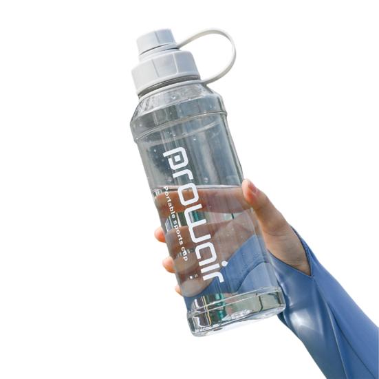 1000ml Sports Water Bottle with Handle Large Capacity Leak-proof Shaker Cup Portable Drinkware Transparent Outdoor Running Cycling Travel